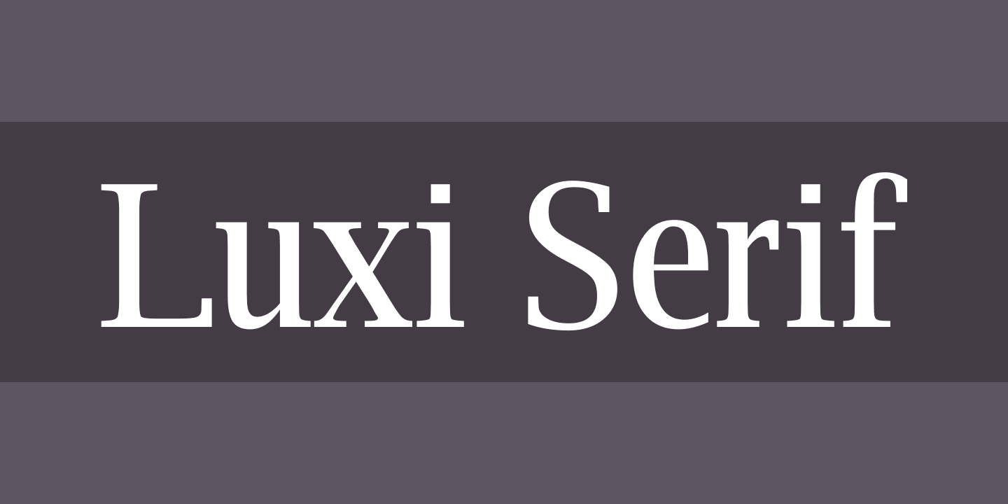 Police Luxi Serif